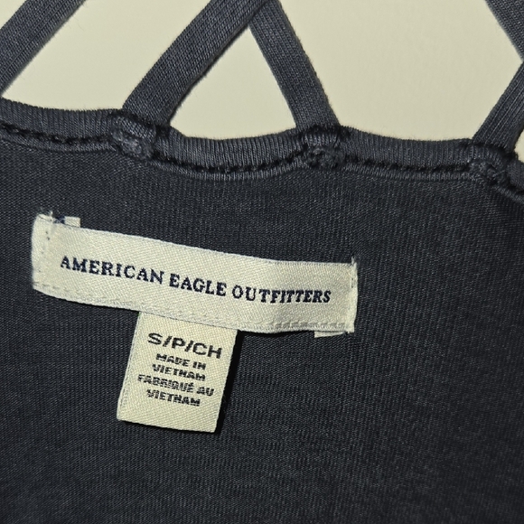 American Eagle Outfitters Dark Blue Strappy Mini Dress - Picture 2 of 7